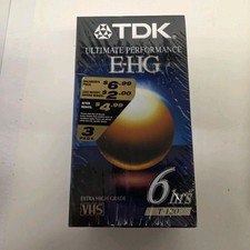 TDK Ultimate Performance E-HG T-120 6 Hour Blank VHS Tape 3 Pack, New Sealed