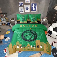 7 Pcs Comforter Set King Size,Sports Bed in a Bag with Flat Sheet and Fitted ...