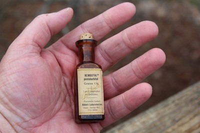 Abbott Laboratories NEMBUTAL Pentobarbital Empty Bottle w/facsimile label