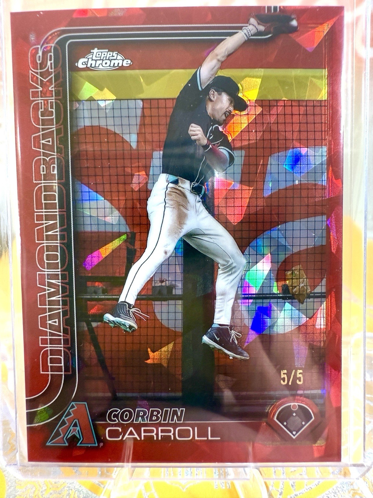 2025 Topps Chrome Sapphire Corbin Carroll Image Variation 🚨Red 5/5🚨Dbacks
