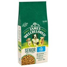 James Wellbeloved Dog Senior Fish & Rice Dog Food Dry 15kg 4.84 per kilo