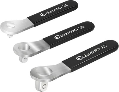 3PCS Low Profile Socket Lever, 1/4 , 3/8  and 1/2  Drive Breaker Bar, Extra Low