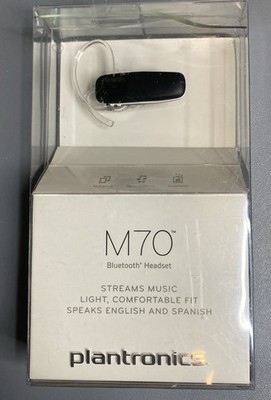 Plantronics M70 Wireless Headset Bluetooth HD Voice Smartphone Black Sealed