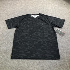 Spyder Rash Guard Shirt Mens Large Black Camo UPF 30 Swim Quick Dry S923028