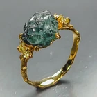 Handmade 4 ct+ Natural Tourmaline Ring 925 Sterling Silver Size 8 /R472534