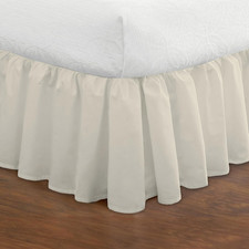Bedding Bettrock mit R&uuml;schen, klassisch, 35,6 cm L&auml;nge, Gerafftes Design, Califo