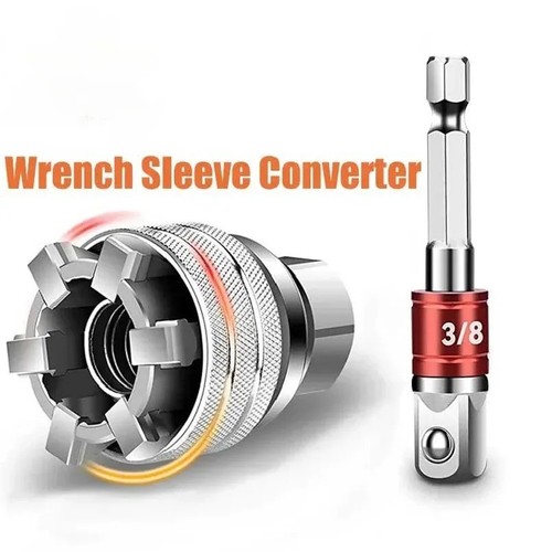 10-19mm Universal Socket Tool Adjustable Multifunction Wrench Sleeve Adapter Kit