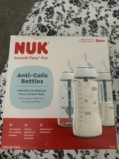 NUK Smooth Flow Pro Anti-Colic Bottles – 10 oz – 3-Pack – 0m