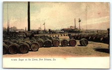 Postcard: G 3676 Sugar on the Levee, New Orleans, La.