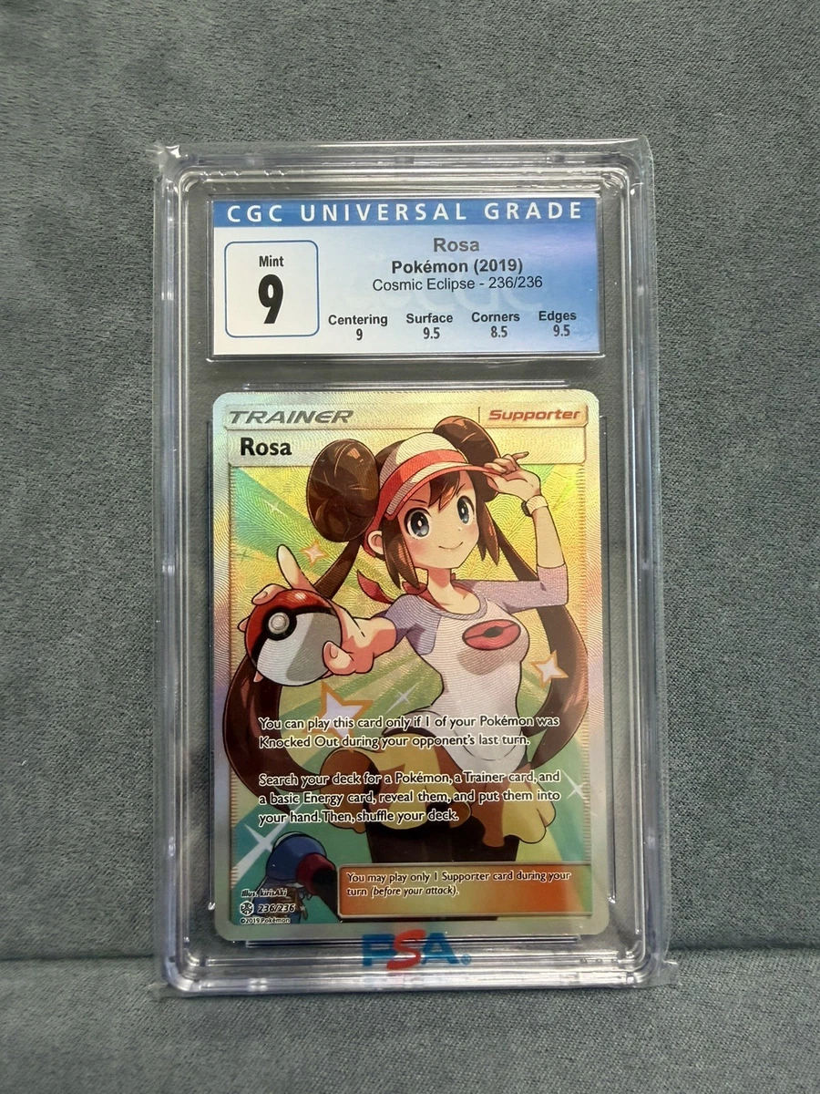 2019 Rosa Full Art Cosmic Eclipse 236/236 Pokemon TCG CGC 9 Mint old label 