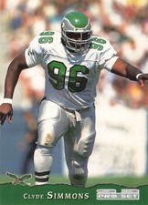 Clyde Simmons 1993 Pro Set #339 Philadelphia Eagles