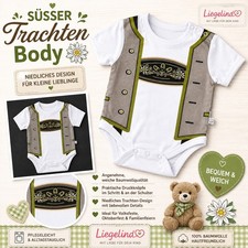 Boys Costume Bodysuit Lederhosen Oktoberfest Baby Romper Lausbua Oktoberfest Pretzels