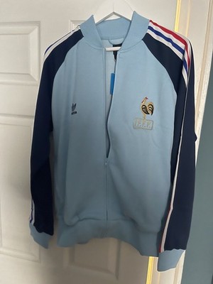 Vintage Adidas Originals France Blue Jacket Soccer Track World Cup