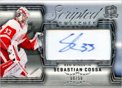 SEBASTIAN COSSA 2024-25 UD THE CUP SCRIPTED SWATCHES JERSEY PATCH AUTO SP 8/50