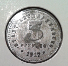 Germany Notgeld 5 Pfennig coin 1917.