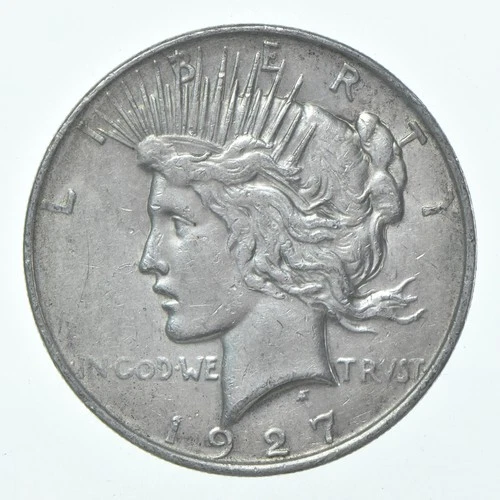 (1) XF 1927-D Peace Silver Dollar 90% - Extra Fine - Denver Mint *9121
