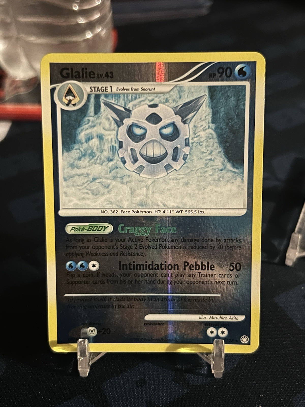 Pokémon TCG Glalie 25/123 Mysterious Treasures 2007 NM Reverse Holo Rare