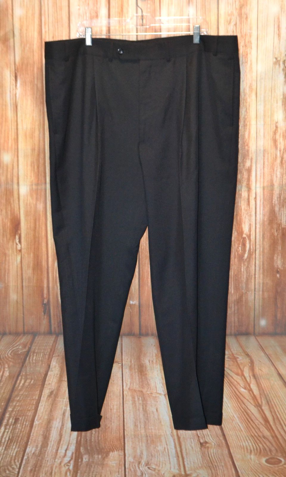 Geoffrey Beene Men Black Solid 2 Button Suit Sz 5… - image 6
