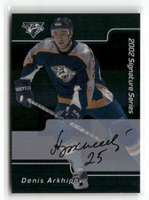 2001-02 ITG Be A Player Signature Series Auto Denis Arkhipov #042 Auto