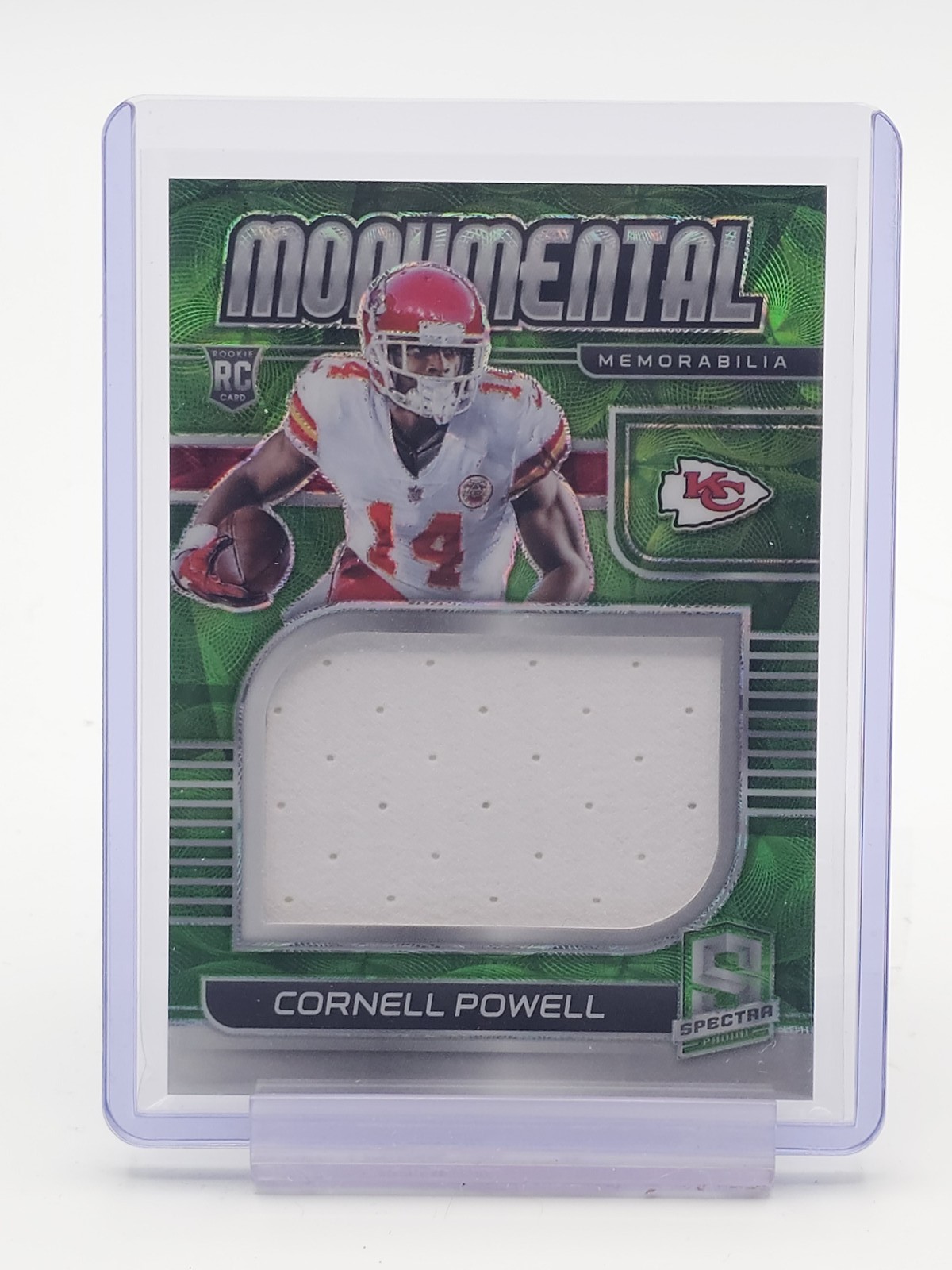 Cornell Powell Panini Spectra Monumental Memorabilia #MMCP Neon Green