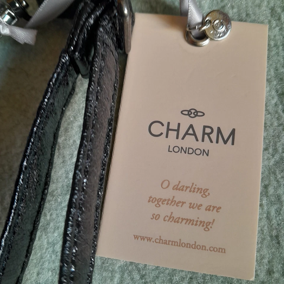 Sichelhandtasche neu CHARM schwarz mittel damentasche Umhängetasche Tragetasche  - Bild 3 von 4