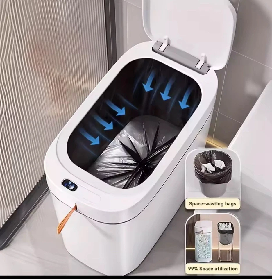 Smart Sensor Garbage Bathroom Trash Can Automatic Absorption Bag - Image 4 of 4