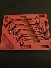 Mac 9 Piece Sae Bi-material T-handle Ball-end Hex Key Set - Shktb9pt Mac 9 Piece Sae Bi-material T-handle Ball-end Hex Key Set - Shktb9pt