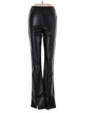 Elodie Women Black Faux Leather Pants XS