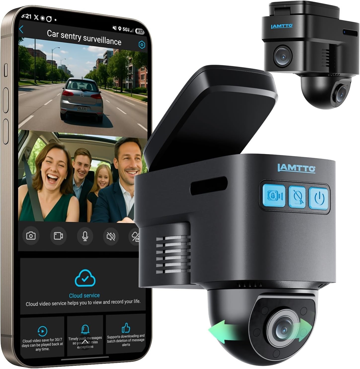 4G Cellular 1080p Dual Dash Camera Security Camera; 32GB Inc