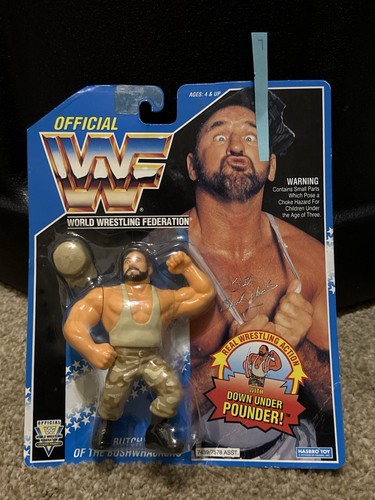WWF wwe Vintage Wrestler Blue Card BUSHWACKER BUTC...