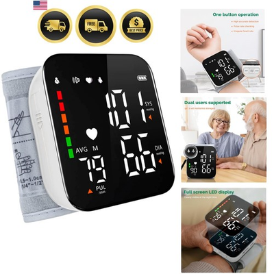 #ad Wrist Blood Pressure Monitor Automatic Talking Wrist Blood Pressure Cuff Digi... $46.66
