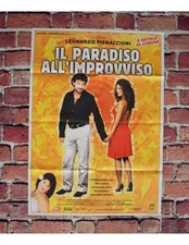 manifesto IL PARADISO ALL'IMPROVVISO leonardo pieraccioni papaleo haber A27