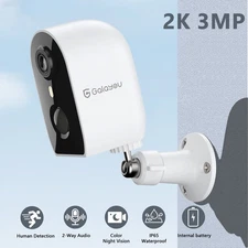 Galayou 2K Wireless Battery Powered Security Camera 3MP Outdoor Motion Detection