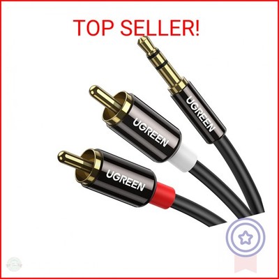 UGREEN 3.5mm to RCA Cable, 16FT RCA Male to Aux Audio Adapter HiFi Sound Headpho