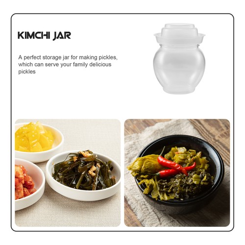 Tarros de cocina de almacenamiento de 2 unidades de kimchi para decapado con tapa hermética - Imagen 2 de 12