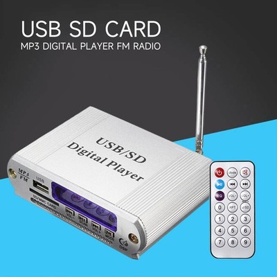 USB MP3 SD Digital Player FM Radio Remote Control LED Display Headphone