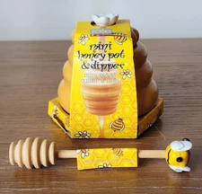 Jo!e MSC Mini Honey Pot & Dipper Bumblebee Beehive Flower