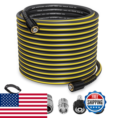 #ad Tutuluck 100Ft Pressure Washer Hose 1 4 Flexible Power Washer Hose Stainless $95.95