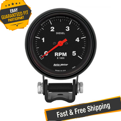 Auto Meter 2888 Z-Series 2-5/8'' Pedestal Tachometer Gauge, 0-5000 RPM