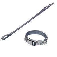 "Hundehalsband Und Leine Set \"Classic Preno Royal\", Grau, XS-S"