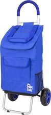 dbest products Trolley Dolly Blue Foldable Shopping cart for Groceries Wheels
