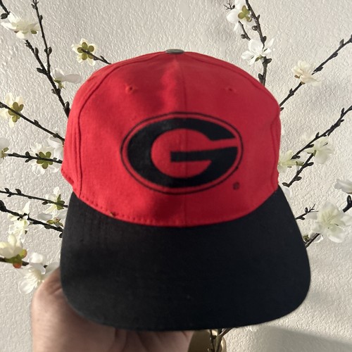 VTG 90s University of Georgia Bulldogs No Defeat Strap back Bandana Cap Hat - Picture 2 of 14