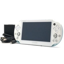 SONY PS Vita PCH-2000 Slim Light Blue White Wi-Fi LCD FW:3.74 w/ Charger "Mint"