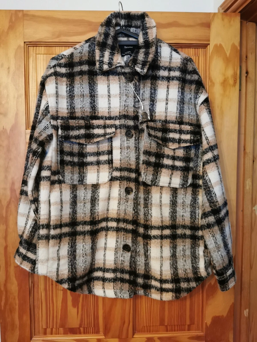 Bershka ASOS Hacket carreaux femme Veste polaire Veste d hiver Neuf avec tiqu