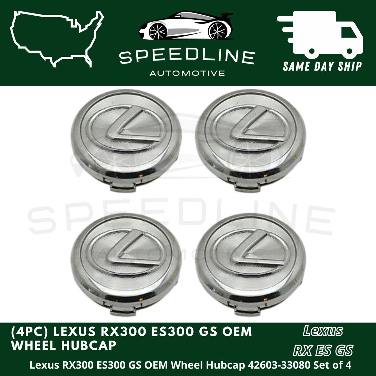 Center Caps Lexus RX300 ES300 GS Wheel Hubcap 42603-33080