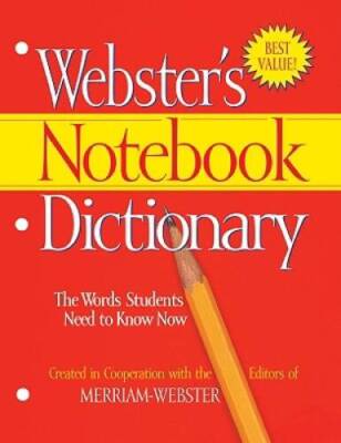 Merriam-Webster Notebook Dictionary, Three Hole Punched, Paperback, - ACCEPTABLE