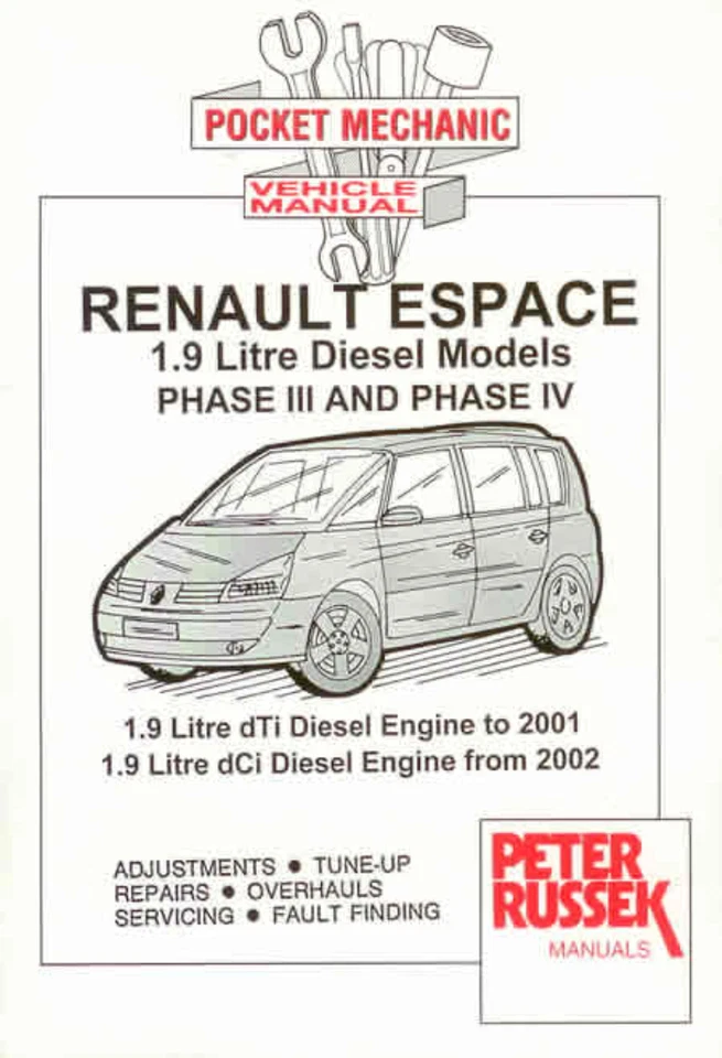 Manual Renault Espace Fase III y IV Diesel 1996-2005 Taller Servicio Reparación - Imagen 1 de 4