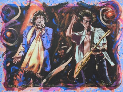 Ronnie Wood Stray Cat Blues Keith Richards Mick Jagger 201/295 art Hand Signed
