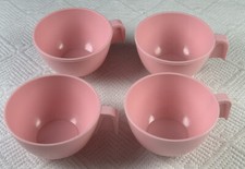 4 Replacement Pink Cups Fisher Price Fun with Food Tea Set Plastic Vintage 1982