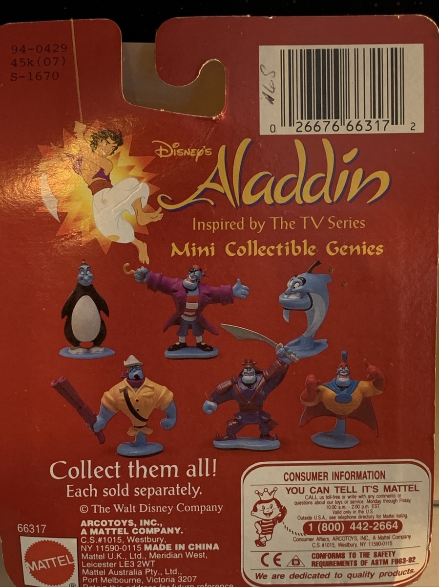 VINTAGE 1994 MATTEL DISNEY ALADDIN GENIE MINI ACTION FIGURE PIRATE